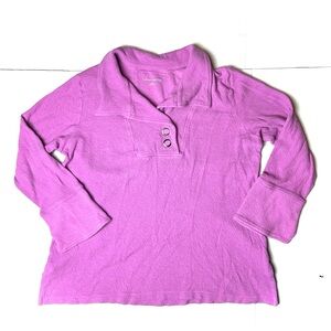 Soft Surroundings‎ Carlisle Women's Large Iris Orchid Textured Tunic Purple
